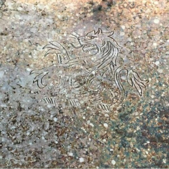 Sheffield Silent Butler Etched Dragon & Wood Handle #68, Vintage Silver Plate - Picture 4 of 5